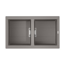 Кухонная мойка Мойка Banzen 86-2-GR Artceramic/leningrad Grey - фото 3989520