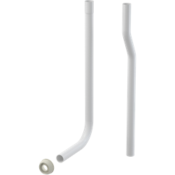 Водосливная труба 32 мм, состоящая из двух частей + прокладка гофрированная AlcaPlast A95 - фото 4144763