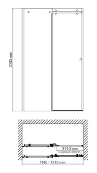 Душевая дверь WasserKRAFT Vils 56R05 - фото 4302606