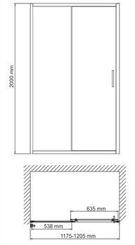 Душевая дверь WasserKRAFT Main 41S05 - фото 4302609