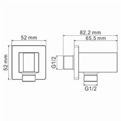 Подключение шланга WasserKRAFT Встраиваемая продукция A086 - фото 4303078