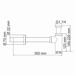 Сифон для раковины WasserKRAFT Elbe 7400 A094 - фото 4303091