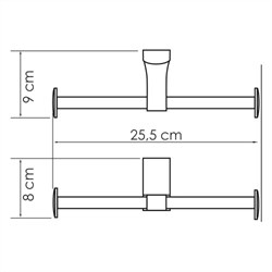 Держатель туалетной бумаги двойной WasserKRAFT Leine K5000 K-5096D - фото 4303690