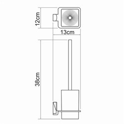 Щетка для унитаза подвесная WasserKRAFT Leine K5000 WHITE K-5027WHITE - фото 4303695