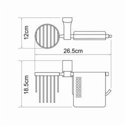 Держатель туалетной бумаги и освежителя WasserKRAFT Leine K5000 WHITE K-5059WHITE - фото 4303700