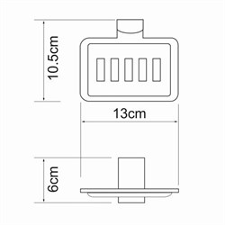 Мыльница решетка WasserKRAFT Leine K5000 WHITE K-5069WHITE - фото 4303701