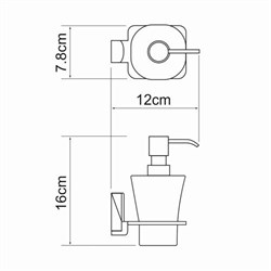 Дозатор для жидкого мыла WasserKRAFT Leine K5000 WHITE K-5099WHITE - фото 4303702