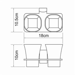 Подстаканник двойной WasserKRAFT Exter K5200 K-5228D - фото 4303972