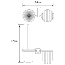 Держатель освежителя и щетки для унитаза WasserKRAFT Lippe K6500 K-6535 - фото 4304032