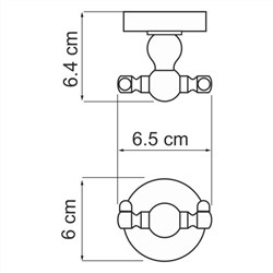 Крючок WasserKRAFT Diemel K2200 K-2223D - фото 4304083