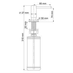 Встраиваемый дозатор для мыла WasserKRAFT K-1299 - фото 4304192