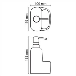 Дозатор с емкостью для губки WasserKRAFT K-8499 - фото 4304306