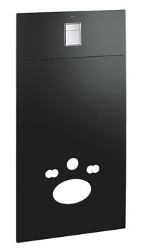 Стеклянный модуль для унитаза с панелью смыва GROHE Skate Cosmopolitan черный 39374KS0 - фото 4306867
