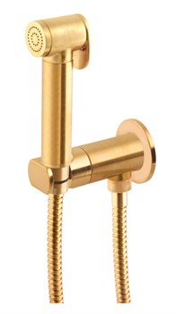 Гигиенический душ с прогрессивным смесителем Remer SHUT OFF N64WBG золото матовое - фото 4307782