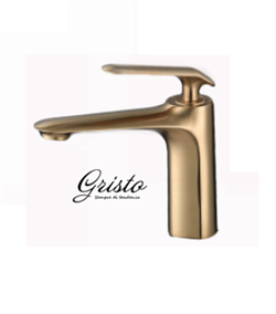 Смеситель для раковины Gristo Gold GG-3011 золото матовое - фото 4307824