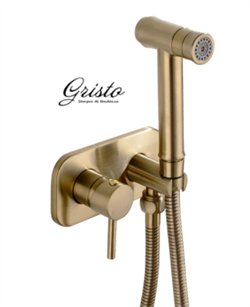 Гигиенический душ встраиваемый Gristo Gold GG-3045 золото матовый - фото 4309270