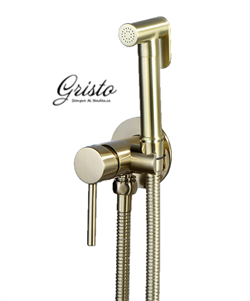 Гигиенический душ встраиваемый Gristo Gold GG-3041 золото матовое - фото 4309278