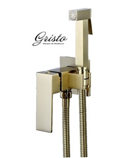 Гигиенический душ встраиваемый Gristo Gold GG-4041 золото матовое - фото 4309282