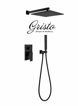 Душевая система скрытого монтажа Gristo Black GB-4050-250 черная матовая - фото 4326932