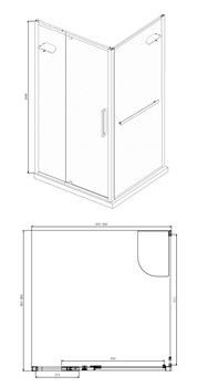 Душевой уголок BRAVAT Line 900х900х2000 BS090.2116A - фото 4343330