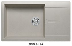 Кухонная мойка POLYGRAN Gals-862 GALS-862 Серая №14 - фото 4346434