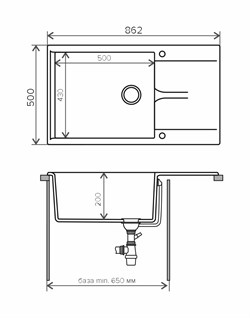 Кухонная мойка POLYGRAN Gals-862 GALS-862 Терракот №307 - фото 4346440