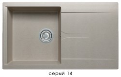 Кухонная мойка POLYGRAN Gals-860 Gals-860 №14   серый - фото 4346441