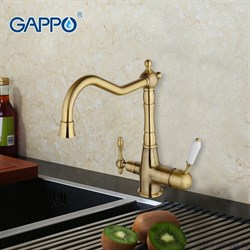 Смесители для кухни с подключением под фильтр Gappo G4391-4 - фото 4357150