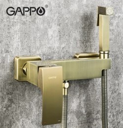 Гигиенический душ с настенным смесителем GAPPO G2007-4 бронза - фото 4357423