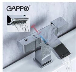 Смеситель для раковины с термостатом Gappo G1007-40 - фото 4357446
