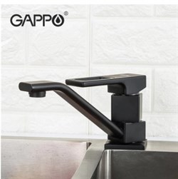 Смеситель для кухни Gappo Fatura G4517-6 черный матовый - фото 4357515