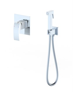 Гигиенический душ встраиваемый со смесителем Panta Vogue PT849009CBW белый/хром - фото 4360231