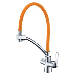 Смеситель для кухни LEMARK COMFORT для фильтрованной воды оранжевый излив LM3070COrange - фото 4362624