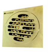 Душевой трап с обратным клапаном Ganzer T002E 10x10 см золото
