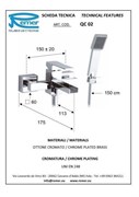 Смеситель для ванной Remer QUBIKA CASCATA QС 05