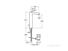 Смеситель Roca Moai для раковины 5A3446C00