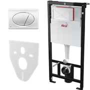 Система инсталляции для унитазов 4 в 1 AlcaPlast Sadromodul AM101/1120+M071+M91