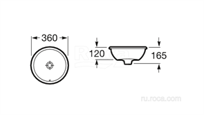 Раковина Roca Круглая Foro 36х36 327880000