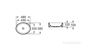 Раковина Roca Fuego 32722E000