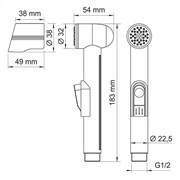 Гигиеническая лейка WasserKRAFT Elbe 7400 A081