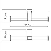 Держатель туалетной бумаги двойной WasserKRAFT Leine K5000 K-5096D