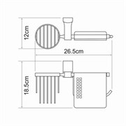 Держатель туалетной бумаги и освежителя WasserKRAFT Leine K5000 WHITE K-5059WHITE