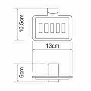 Мыльница решетка WasserKRAFT Leine K5000 WHITE K-5069WHITE