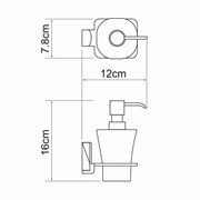 Дозатор для жидкого мыла WasserKRAFT Leine K5000 WHITE K-5099WHITE