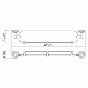 Полка стеклянная с бортиком WasserKRAFT Isar K7300 K-7344