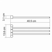 Держатель полотенец тройной WasserKRAFT Exter K5200 K-1533