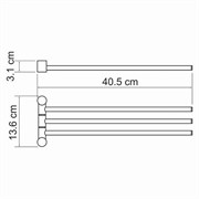 Держатель полотенец тройной WasserKRAFT Isar K7300 K-1633