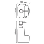 Дозатор с емкостью для губки WasserKRAFT K-8499