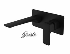 Смеситель для раковины встраиваемый Gristo Black GB-4006 черный матовый