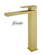 Смеситель для раковины высокий Gristo Gold GG-4103 золото матовое